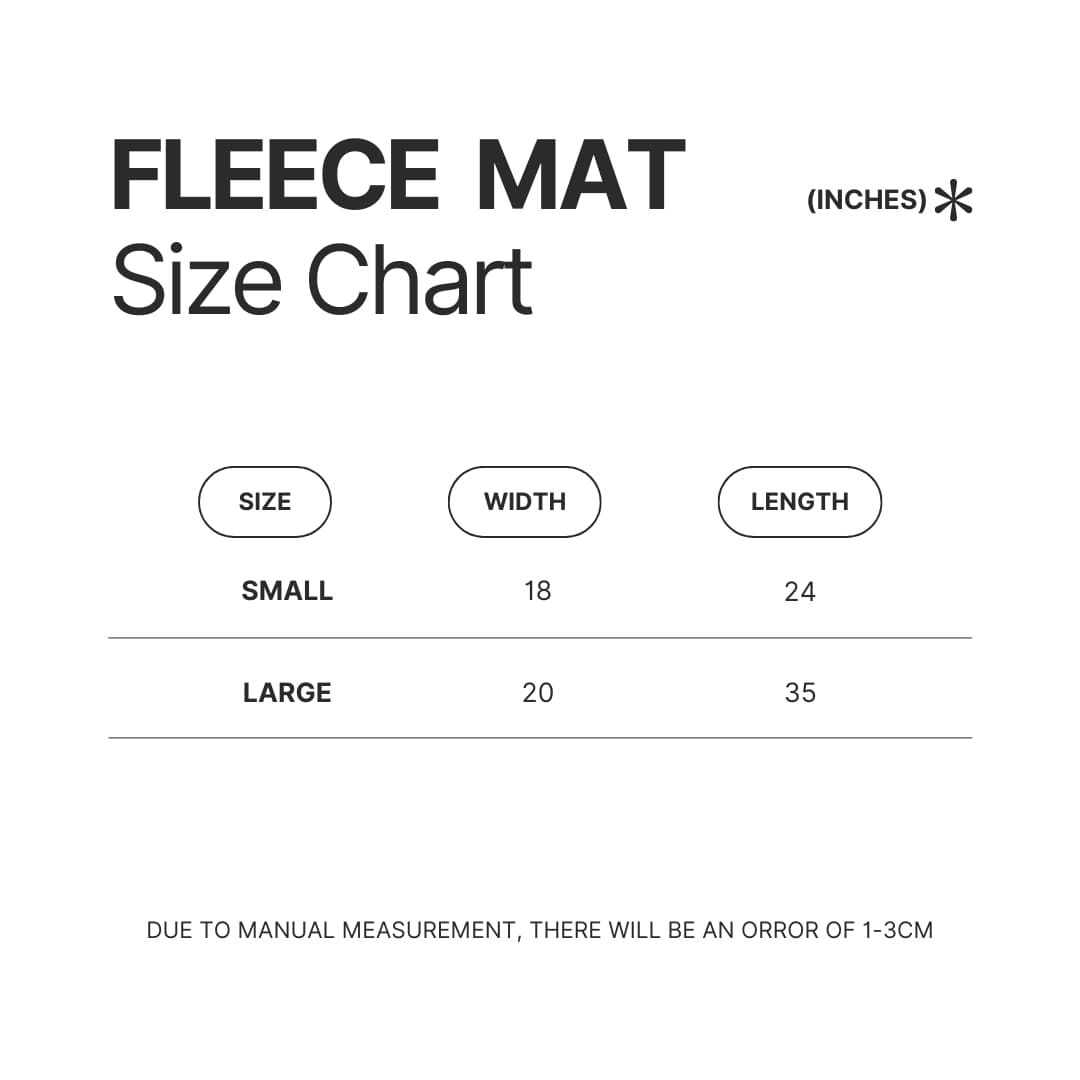 Fleece Mat Size Chart - Chainsaw Man AU Store