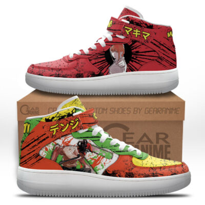 Makima and Denji Force Mid Sneakers
