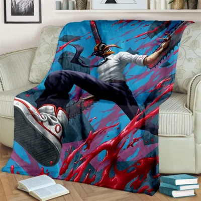 Denji Chainsaw Man Blue Blanket