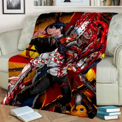 Denji Blood Chainsaw Man Blanket