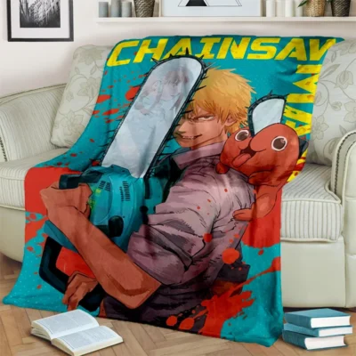 Denji Pochita Chainsaw Man Blanket