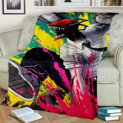 Denji Chainsaw Man Colorful Blanket