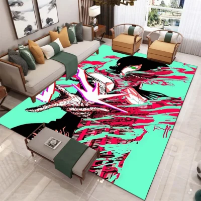 Chainsaw Man Blue Rug