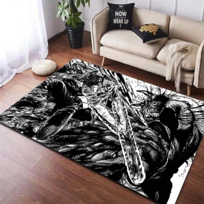 Chainsaw Man retro Rug
