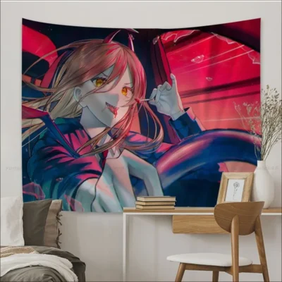 Cute Makima Chainsaw Man Tapestry