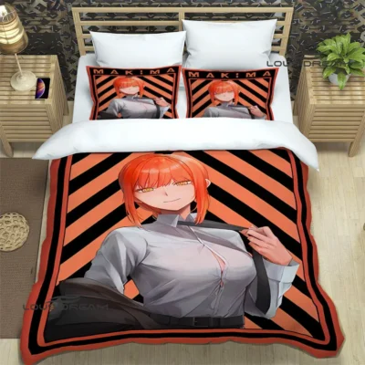 Cool Makima Chainsaw Man Bedding Set