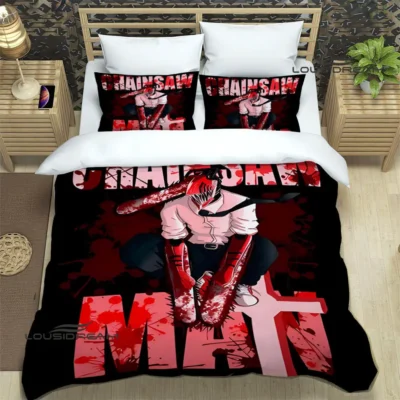 Chainsaw Man Denji Black Bedding Set