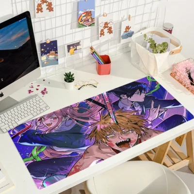 Denji Chainsaw Man Gamer Purple Mouse Pad