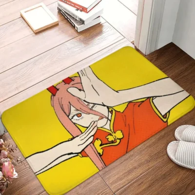 Makima Chainsaw Man Yellow Bath Mat