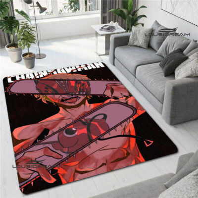 Hornor cartoon Chainsaw Man Rug