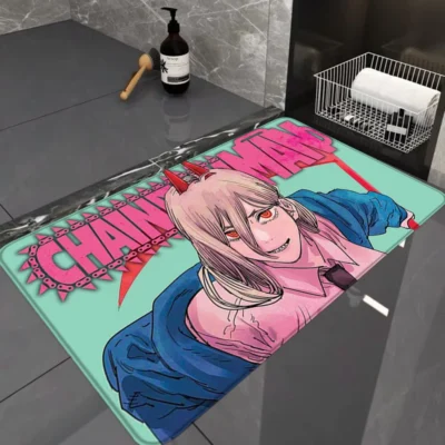 Chainsaw Man Makima Blue Bath Mat