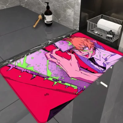 Chainsaw Man Denji Pink Bath Mat