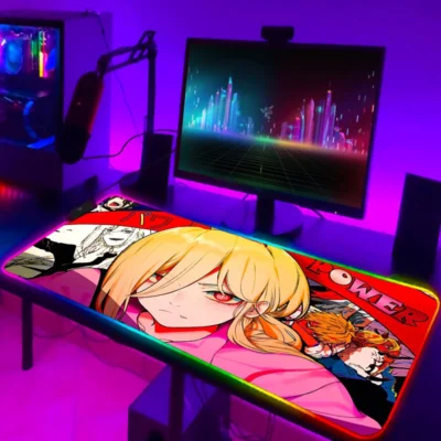 Makima Cool Chainsaw Man RGB Mouse Pad