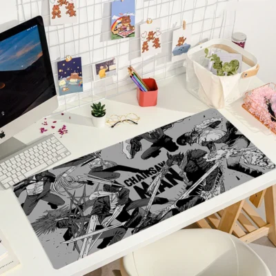 Chainsaw Man Gray Mouse Pad