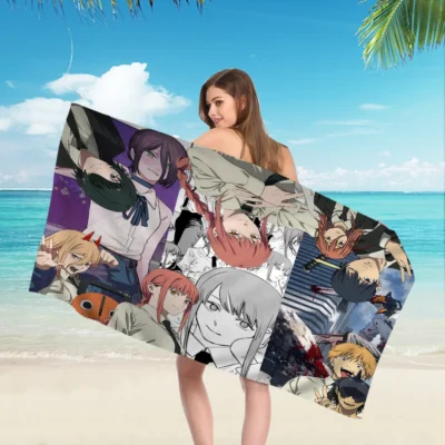 New Collection Chainsaw Man Beach Towels