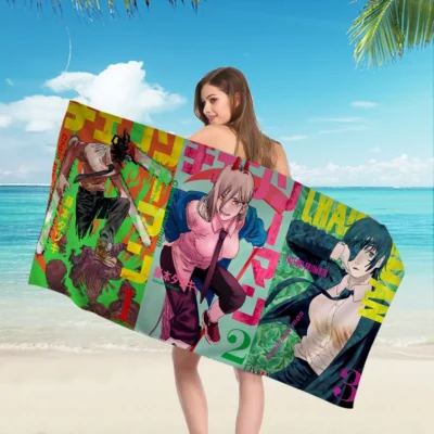 Hot Trending Chainsaw Man Beach Towels