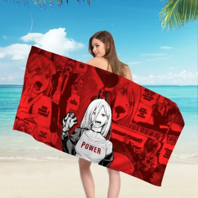 New Chainsaw Man Beach Towels