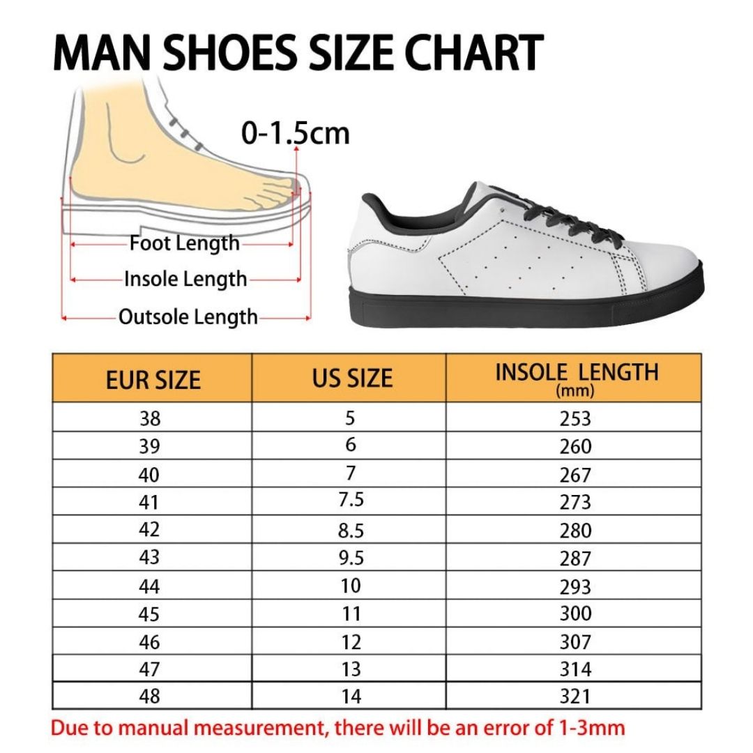 Skate Man Shoes Size Chart - Chainsaw Man AU Store