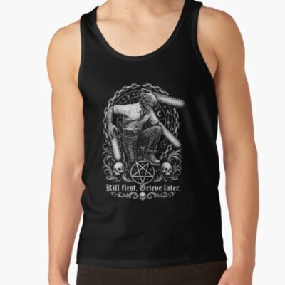 Kill First Grieve Later Denji Graphic Chainsaw Man Anime Tank Top