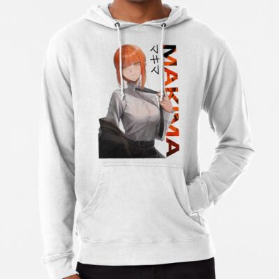 Casual Makima Typography Chainsaw Man Sticker Hoodie