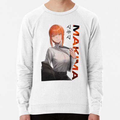Casual Makima Typography Chainsaw Man Sticker Sweatshirt