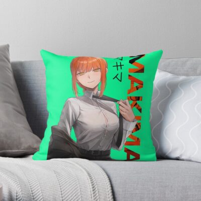 Casual Makima Typography Chainsaw Man Throw Pillow