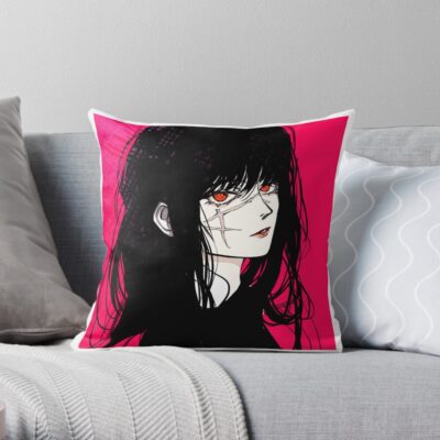 War Devil Yoru Asa Mitaka Neon Art Throw Pillow