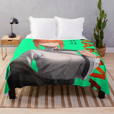 Casual Makima Typography Chainsaw Man Throw Blanket