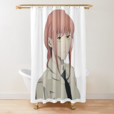Makima Front Side Profile Chainsaw Man Shower Curtain