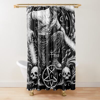 Kill First Grieve Later Denji Graphic Tee Chainsaw Man Shower Curtain