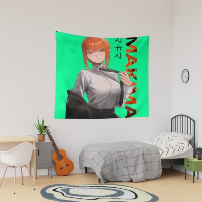 Casual Makima Typography Chainsaw Man Tapestry