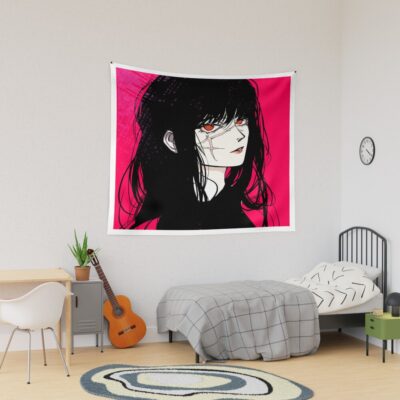 War Devil Yoru Asa Mitaka Neon Art Tapestry
